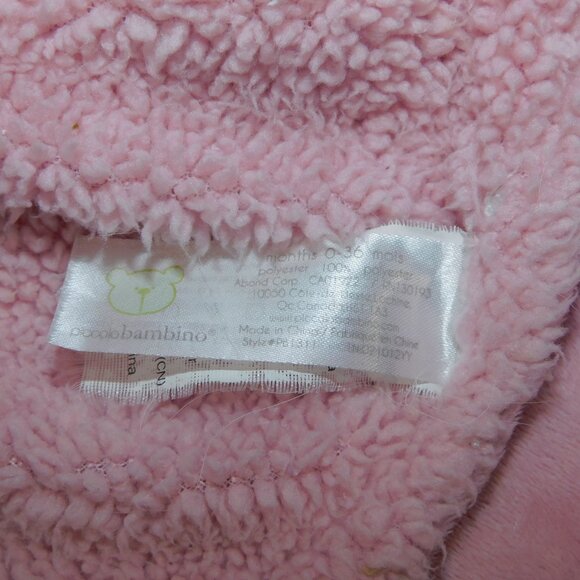 Piccolo Bambino Pink Hippo Plush Security Blanket Baby lovey nunu Comforter - Picture 5 of 6